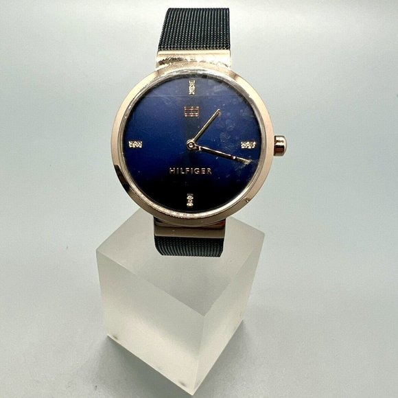 TOMMY HILFIGER Women's Blue Stainless Steel Mesh Bracelet Watch 1782219 - Picture 2 of 9